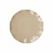 9" Round Disposable Salad Dinner Plastic Plates Gold Wavy Trim